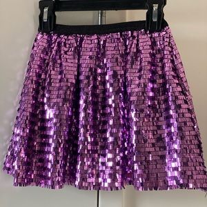 Black & Purple Sequins Skirt